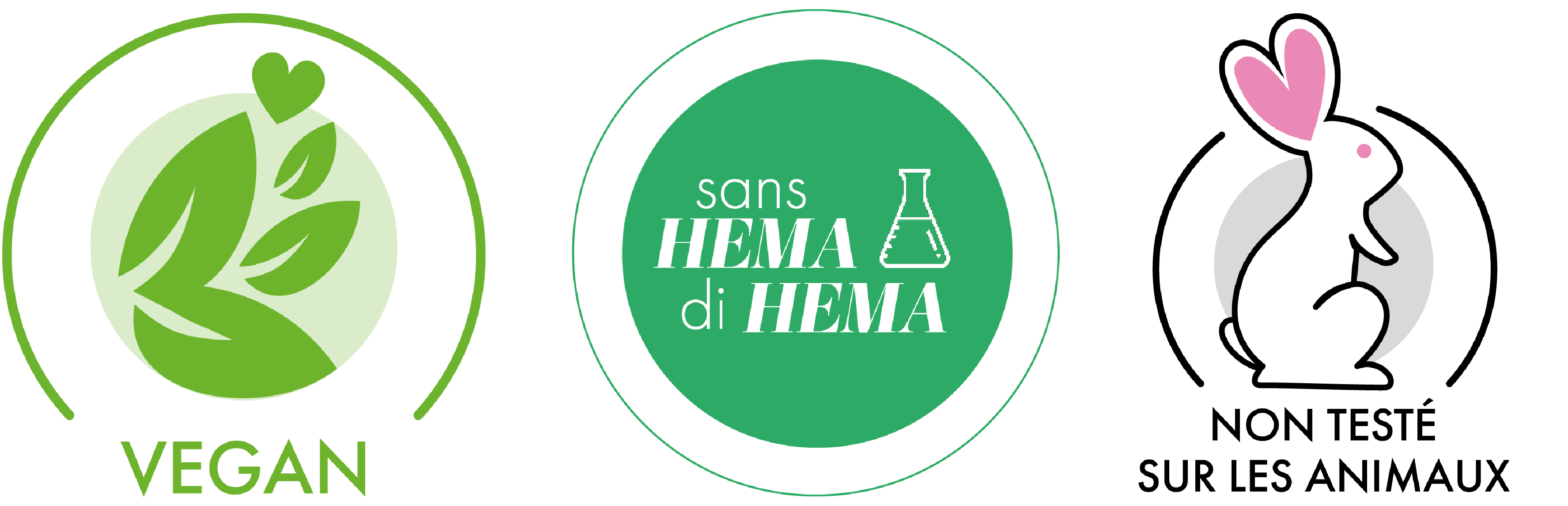 Pictogramme Vegan, Cruelty Free, Sans Hema Di Hema